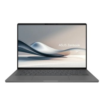 Ноутбук Asus Zenbook A14 OLED UX3407QA 14", Snapdragon X X1-26-100, 16 ГБ, SSD 512 ГБ, Qualcomm Adreno, Windows Home, (90NB1502-M00R90), серый, Русска