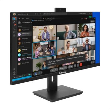 Монитор со встроенной веб-камерой и аудио 27" WQHD ExeGate SuperView EA2707CA (IPS LED Grade A+, 2560x1440@75Гц (WQHD), 16:9, 250cd/m2, 1000:1, 178°/1