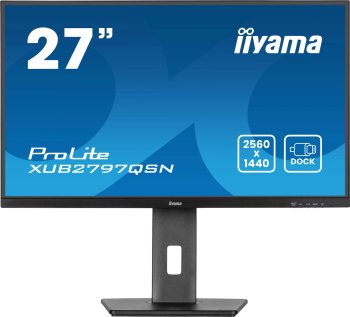Монитор Iiyama 27" ProLite XUB2797QSN-B2 черный IPS LED 16:9 HDMI M/M матовая HAS Piv 1300:1 300cd 178гр/178гр 2560x1440 100Hz DP Quad HD 2K (1440p) U