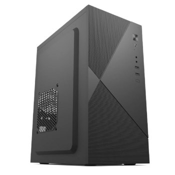 Корпус с блоком питания 450Вт. Case Forza mATX, 450W, 2xUSB2.0, Black, w/o FAN, 8 cm fan PSU, power cord