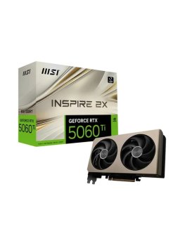 Видеокарта MSI PCI-E 5.0 RTX 5060 Ti 8G INSPIRE 2X NVIDIA GeForce RTX 5060TI 8Gb 128bit GDDR7 2602/28000 HDMIx1 DPx3 HDCP Ret