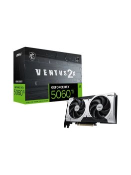 Видеокарта MSI PCI-E 5.0 RTX 5060 Ti 8G VENTUS 2X PLUS NVIDIA GeForce RTX 5060TI 8Gb 128bit GDDR7 2617/28000 HDMIx1 DPx3 HDCP Ret