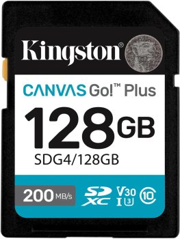 Карта памяти SDXC 128GB Kingston SDG4/128GB Canvas Go! Plus w/o adapter