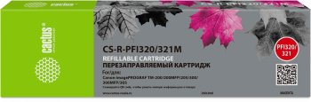 Картридж перезаправляемый Cactus CS-R-PFI320/321M PFI-320/321M пурпурный (260мл) для Canon imagePROGRAF TM-200/200MFP/205/300/300MFP/305 без