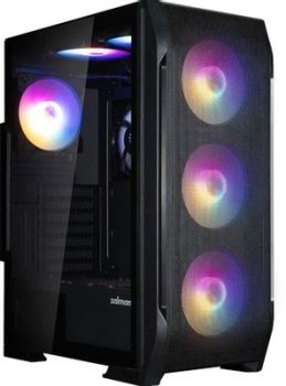 Корпус ZALMAN N7 PLUS V2, ATX, BLACK, WINDOW, 1xCombo (3.5” or 2.5”), 1 x 3.5”, 3 x 2.5”, 2xUSB2.0, 1xUSB3.0, FRONT 3x120mm RGB, REAR 1x120mm RGB, TOP