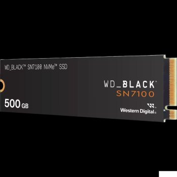 Твердотельный накопитель (SSD) Western Digital Black SSD SN7100 M2.2280 PCIe 4.0 500Gb, 6800MBs/5000MBs, TBW 300, WDS500G4X0E, 1 year
