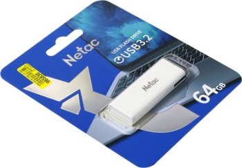 Накопитель USB Netac U185 USB3.0 Flash Drive 64GB [NT03U185N-064G-32WH], LED индикатор NETAC