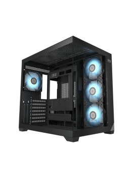 Корпус без блока питания PCCooler C3T700 ARGB BK, Midi-Tower, TG, 4x120mm ARGB, 1xUSB-A 3.0 + 1xUSB-A 2.0 + 1xUSB-C, ATX, mATX, mITX Black