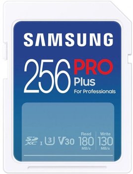 Карта памяти SDXC 256GB Samsung MB-SD256S Pro PLUS V30 w/o adapter