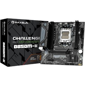 Материнская плата Maxsun MS-Challenger B850M-K B850, AM5, 2*DDR5, 1*PCIEx16, 1*PCIEx1, 1*M.2, 6*USB3.2Gen1, 4*USB2.0, 2*SATA3.0, 1G, HDMI, M-ATX, RTL