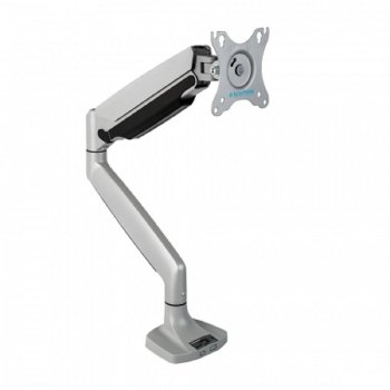 Кронштейн для мониторов ЖК Kromax OFFICE-21 серебристый 17"-45" макс.15кг настольный поворот и наклон