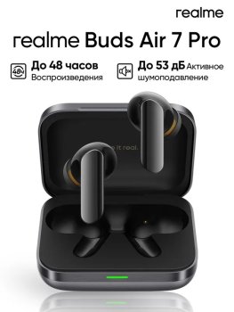 Наушники с микрофоном realme BUDS AIR 7 Pro, черный