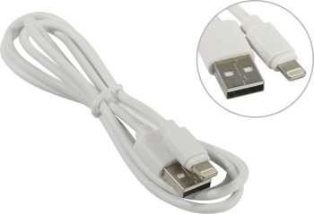 Кабель Ritmix <RCC-122 White> USB AM ->Lightning 1м