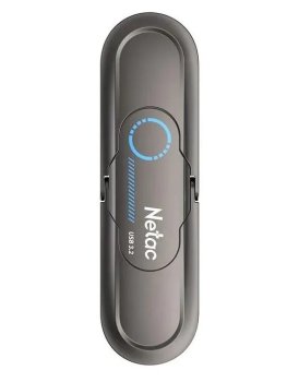 Накопитель USB Netac US9 1 ТБ , USB 3.2 Type-A, Type-C, NT03US9C-001T-32TA, серый