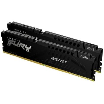 Оперативная память / Kingston 64GB 5600MT/s DDR5 CL40 DIMM (Kit of 2) FURY Beast Black