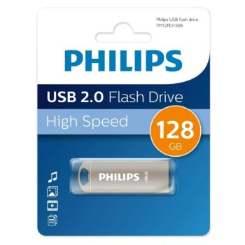 Накопитель USB R/W 128GB PHILIPS IRON 2.0 128GB, USB 2.0