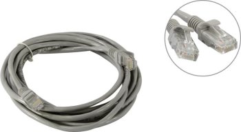 Кабель UTP ExeGate <UTP-RJ45-RJ45-5e-3M-GY> Patch Cord UTP кат.5e, 3м, серый <EX138963RUS>