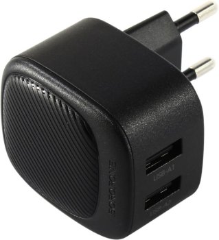 Зарядка USB-устройств BOROFONE BAS2,1A Black <109249> USB (Вых. DC5V, 10.5W, 2xUSB)