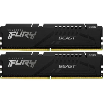 Оперативная память Kingston 64GB 5200MT/s DDR5 CL40 DIMM (Kit of 2) FURY Beast Black