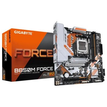 Материнская плата Gigabyte B850M FORCE SocketAM5 AMD B850 2xDDR5 mATX AC`97 8ch(7.1) 2.5Gg RAID+HDMI+DP