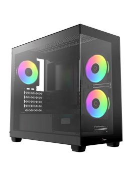 Корпус для ПК Case Ocypus Gamma C52 BK ARGB mATX / win / black / 3 ARGB fans / no PSU / Tempered Glass