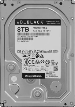 Жесткий диск WD SATA-III 8Тб WD8002FZBX Desktop Black (7200rpm) 256Mb 3.5"