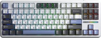 Клавиатура AULA F87 PRO Leobog Greywood V3 беспроводная механическая игровая, русская раскладка, разноцветная в.2