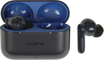 Наушники с микрофоном внутриканальные Realme Buds T200 серый беспроводные bluetooth в ушной раковине (6941764462069)