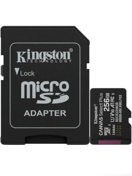 Карта памяти microSDXC 256GB Kingston SDCS3/256GB Canvas Select Plus + adapter