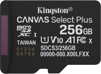 Карта памяти microSDXC 256GB Kingston SDCS3/256GBSP Canvas Select Plus w/o adapter