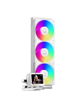 Система водяного охлаждения PCCooler GT360 ARGB Display WH для ПК, A-RGB, 120 мм, CPU 4-pin, 3000 об/мин