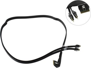 [NEW] Supermicro <CBL-SAST-1296F-100> Кабель Slimline x8 (LE)  --> 2xSlimline x4  (STR)