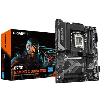 Материнская плата Gigabyte B760 GAMING X D4 GEN5 Soc-1700 INTEL B760 4xDDR4 ATX AC`97 8ch(7.1) 2.5Gg RAID+HDMI+DP
