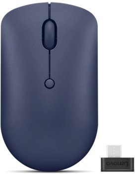 Мышь беспроводная Lenovo 540 USB-C Wireless Compact темно-синий оптическая 2400dpi BT/Radio USB (GY51D20871)