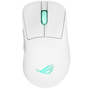 Мышь беспроводная ASUS ROG KERIS II ORIGIN, 54g, Wired, 2.4GHz RF, Bluetooth 5.1, 42K DPI sensor, 5 Programmable Buttons, White