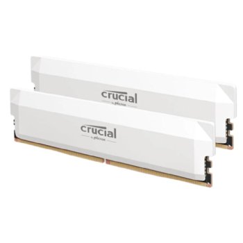 Оперативная память Crucial Pro Gaming by Micron DDR5-6400 64GB Kit (2x32GB) UDIMM CL40 White 1.35V, 1 Year Warrаnty