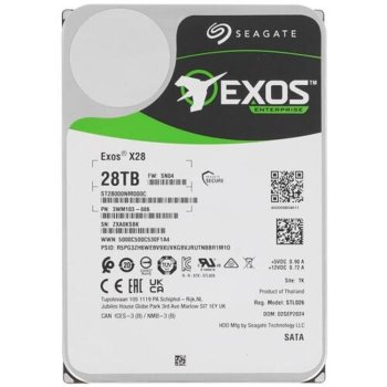 Жесткий диск Seagate SATA 28Tb 7200 Exos X28 6Gb/s 512Mb 1 year warranty