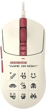 Мышь беспроводная A4Tech Bloody R72 Ultra Duo белый/красный/рисунок оптическая 20000dpi USB-C 7but (R72 ULTRA DUO PIXELS RED)