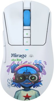 Мышь беспроводная A4Tech Bloody R73 Ultra Duo белый/рисунок оптическая 20000dpi USB/USB-C 7but (R73 ULTRA DUO NYX MIRAGE)