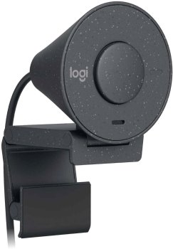 Веб-камера Logitech HD Webcam Brio 300 черный 2Mpix (1920x1080) USB Type-C с микрофоном (960-001438)