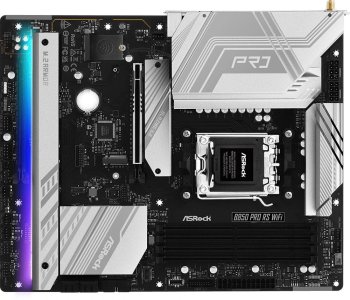 Материнская плата ASROCK B850 PRO RS WIFI, AM5, B850, 4*DDR5, 4*SATA, 4*M.2, 6*USB 2.0, 4*USB 3.2, 2*Type-C, 2*PCIx16, 1*M.2 (Key E), HDMI, ATX