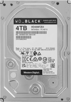 Жесткий диск WD SATA-III 4 Тб WD4006FZBX Black (7200rpm) 256Mb 3.5"