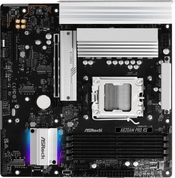 Материнская плата ASROCK A620AM Pro RS, AM5, AMD A620, 4xDDR5, 2xSATA, 3xM.2, 1xPCIe 4.0 x16, 1xPCIe 3.0 x2, 1xDP, 1xHDMI, 1x2.5Gb LAN, 1xUSB-C 5Gbps,