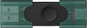 Накопитель USB Kingston 256Gb DataTraveler <DTDEG2/256GB>, USB3.2, Type-C, зеленая