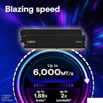 Оперативная память Crucial 16GB DDR5 5600MHz UDIMM CP16G56C46U5 Pro Black