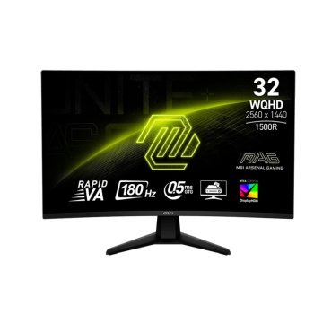 Монитор 31.5" MSI MAG 32CQ6F VA 2560x1440, 180 Гц, 0.5 мс, 16:9, 400 кд/м², 2xHDMI 2.0b, DP 1.4, USB-C, 3.5 Jack, DisplayHDR 400, Adaptive-Sync, изогн