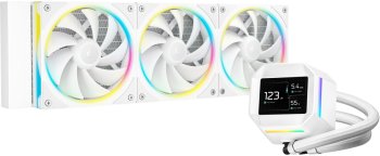 Система водяного охлаждения Deepcool LM360 WH ARGB Soc-AM5/AM4/1200/1700/1851 белый 4-pin 19-36dB Al LCD 250W 1729gr Ret (R-LM360-WHDMMC-1)