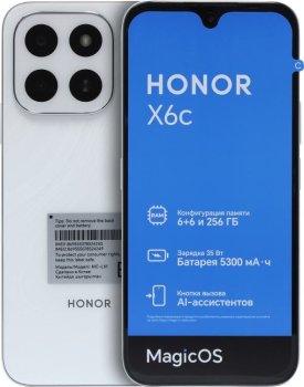 Смартфон [NEW] HONOR X6c NIC-LX1 6/128Gb White