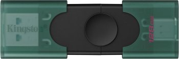 Накопитель USB Kingston 128Gb DataTraveler <DTDEG2/128GB>, USB3.2, Type-C, зеленая