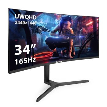 Монитор LCD ExeGate 34" EC3407TA Combat {VA Curved 3440x1440 165Hz 1ms 21:9 300cd 4000:1 178/178 2xHDMI2.0 2xDisplayPort Speakers HAS VESA} [EX299467R